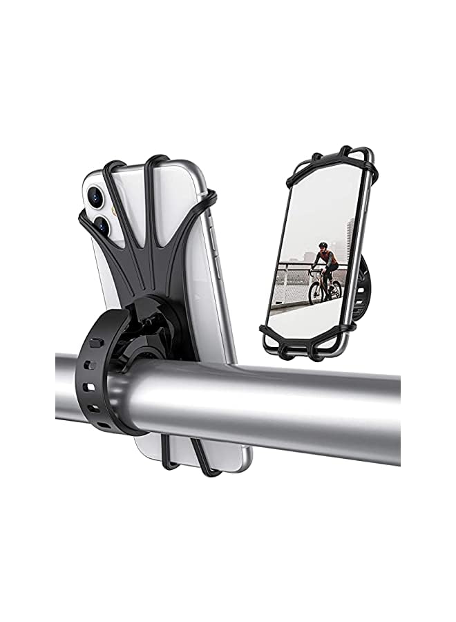 ORiTi Bike Phone Mount, Motorcycle Handlebar Mount, 360° Rotation Silicone Bicycle Phone Holder - Image 2