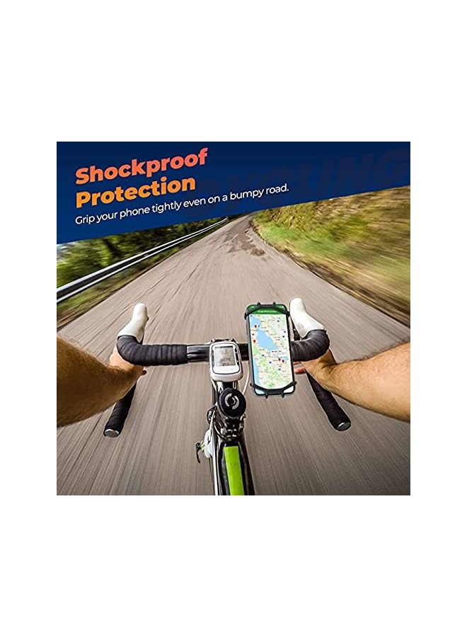 ORiTi Bike Phone Mount, Motorcycle Handlebar Mount, 360° Rotation Silicone Bicycle Phone Holder - Image 5