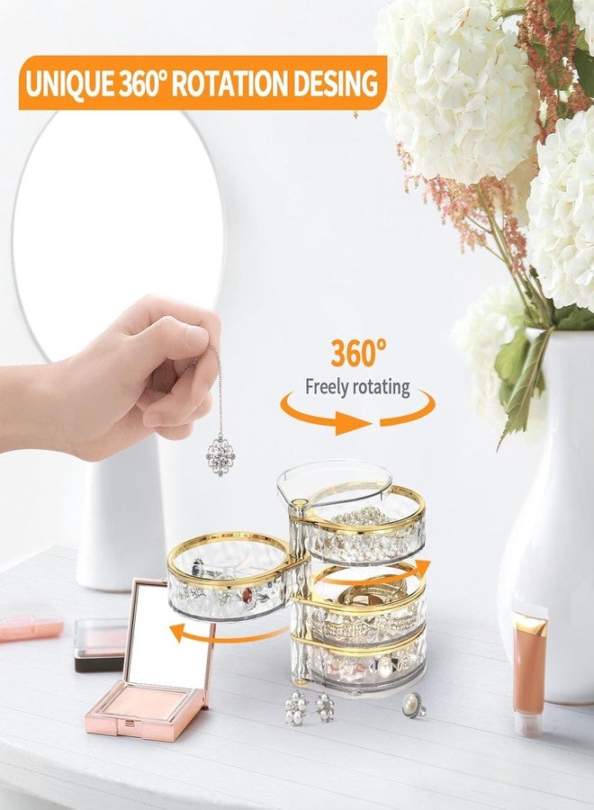 waqif Earring Organizer, Stackable 4-Layers Clear Jewelry Box with Lid, Stud Earring Organizer for Women Girls, Earring Box Display Holder for Earrings Ring Studs Bracelet Necklace Crafts - Image 4
