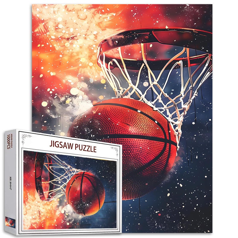 Tucocoo Sport of Basketball Jigsaw Puzzles for Adults 1000 Pieces Hard Difficult Challenging Puzzles for Adults DIY Crafts Puzzles for Home Decoration Gifts Family Puzzle Perfect for Game Nights - Image 3