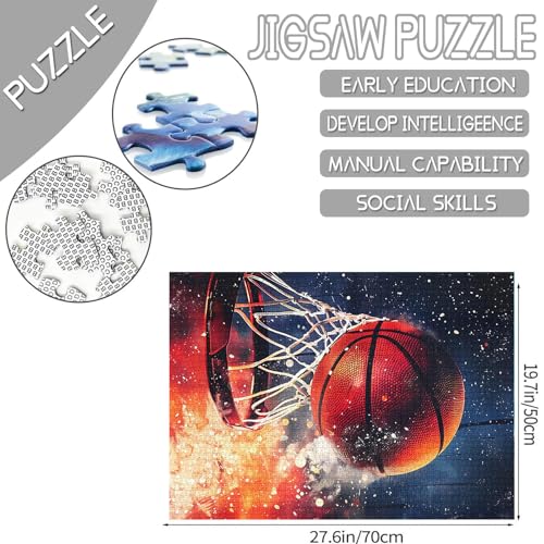 Tucocoo Sport of Basketball Jigsaw Puzzles for Adults 1000 Pieces Hard Difficult Challenging Puzzles for Adults DIY Crafts Puzzles for Home Decoration Gifts Family Puzzle Perfect for Game Nights - Image 5