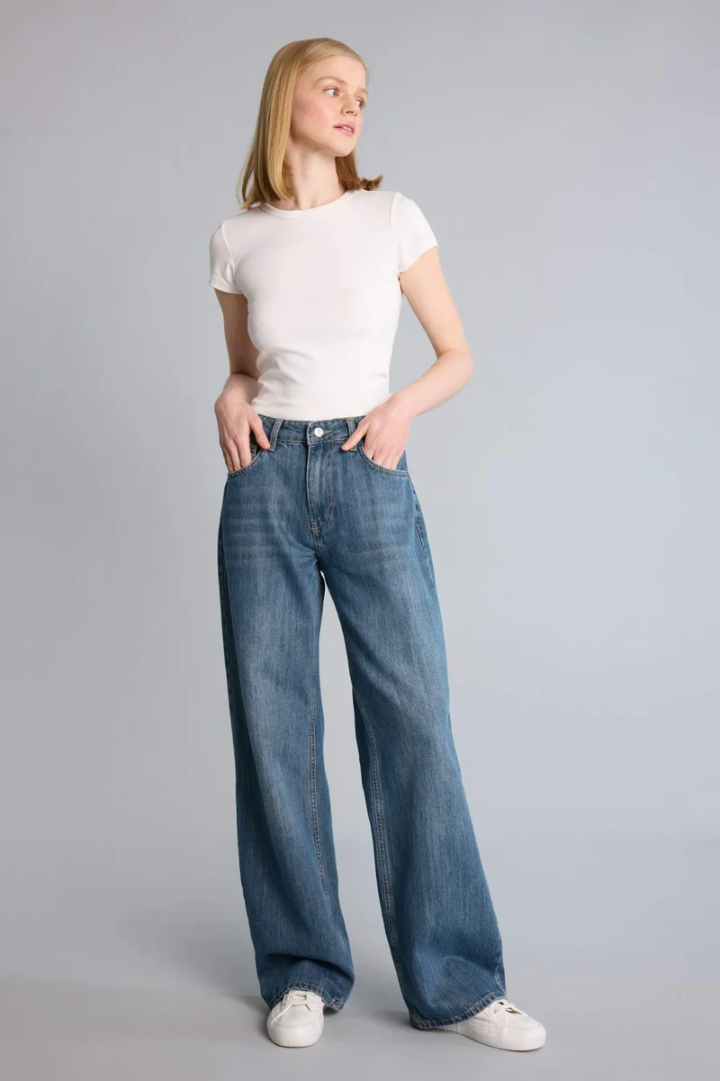 DeFacto Low Rise Wideleg Low Waist Long Jeans