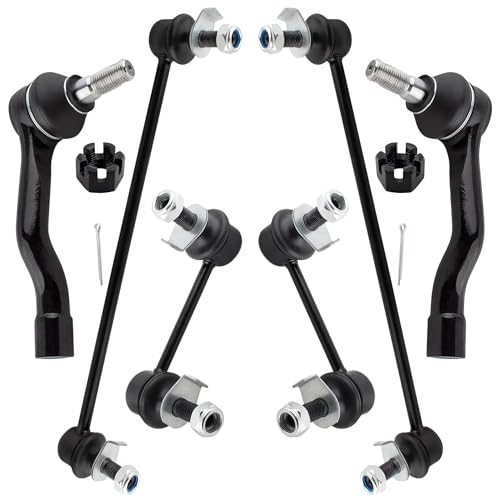 YMAUGP 6pcs Suspension Kit Front Rear Stabilizer Sway Bar End Link Outer Tie Rod End For Infiniti FX35 FX45 2003 2004 2005 2006 2007 2008 K750273 K750248 K750249 ES800428 ES800429 - Image 1