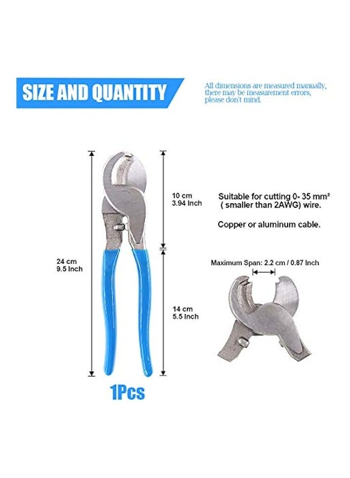 بروماس قطعتان من أداة تجعيد طرفية مكشكشة الأسلاك، زرادية كهربائية بسقاطة Cu/Al مع قاطع كابل لـ 10، 8، 6، 4، 2، 1/0 AWG قطع كابل الأسلاك والتجعيد - Image 3