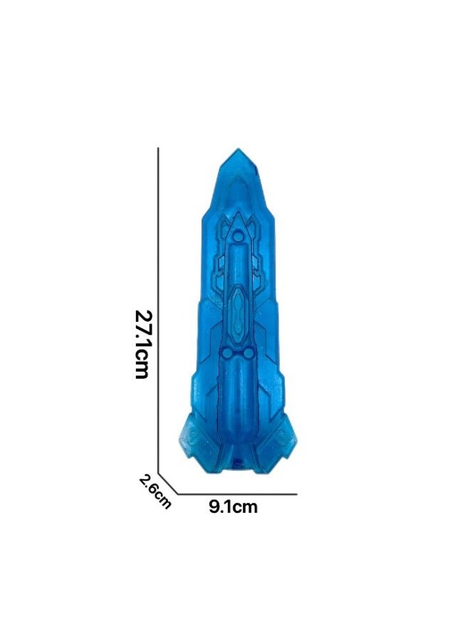 For PVC Ornaments Cylinder View Transparent Bottle Office Ornaments Bottle View Miniature World Breeding Tank Home Ornaments-Color:Transparent Pvc Glitter Sword - Image 1