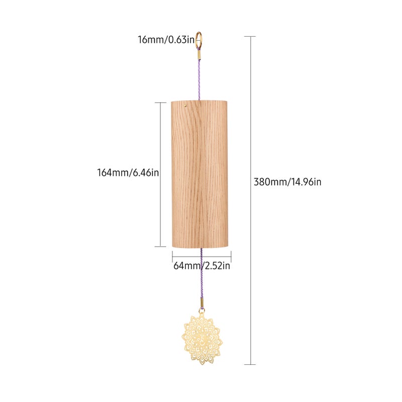 Chakra Chimes Natural Bamboo Wind Chimes Meditation Chord Windchime Windbell for Outdoor Garden Patio Home Decoration Zen Meditation Relaxation - Image 4