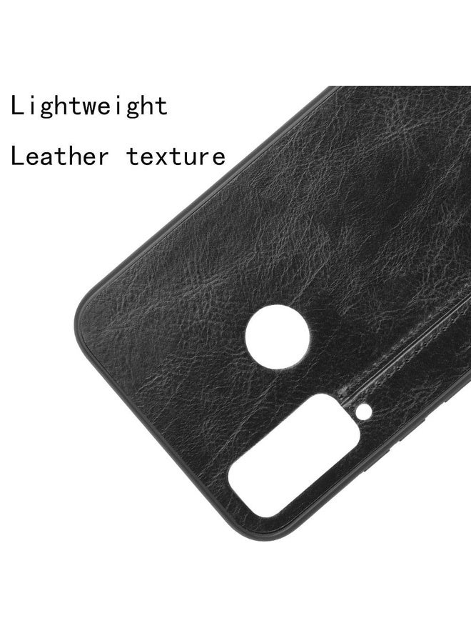 HuHa Case Cover For Huawei Honor Play 4T Shockproof Sewing Cow Pattern Skin PC + PU + TPU Case(Black) - Image 4