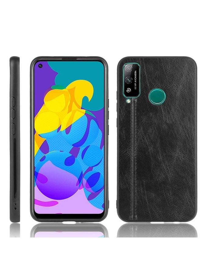 HuHa Case Cover For Huawei Honor Play 4T Shockproof Sewing Cow Pattern Skin PC + PU + TPU Case(Black) - Image 1