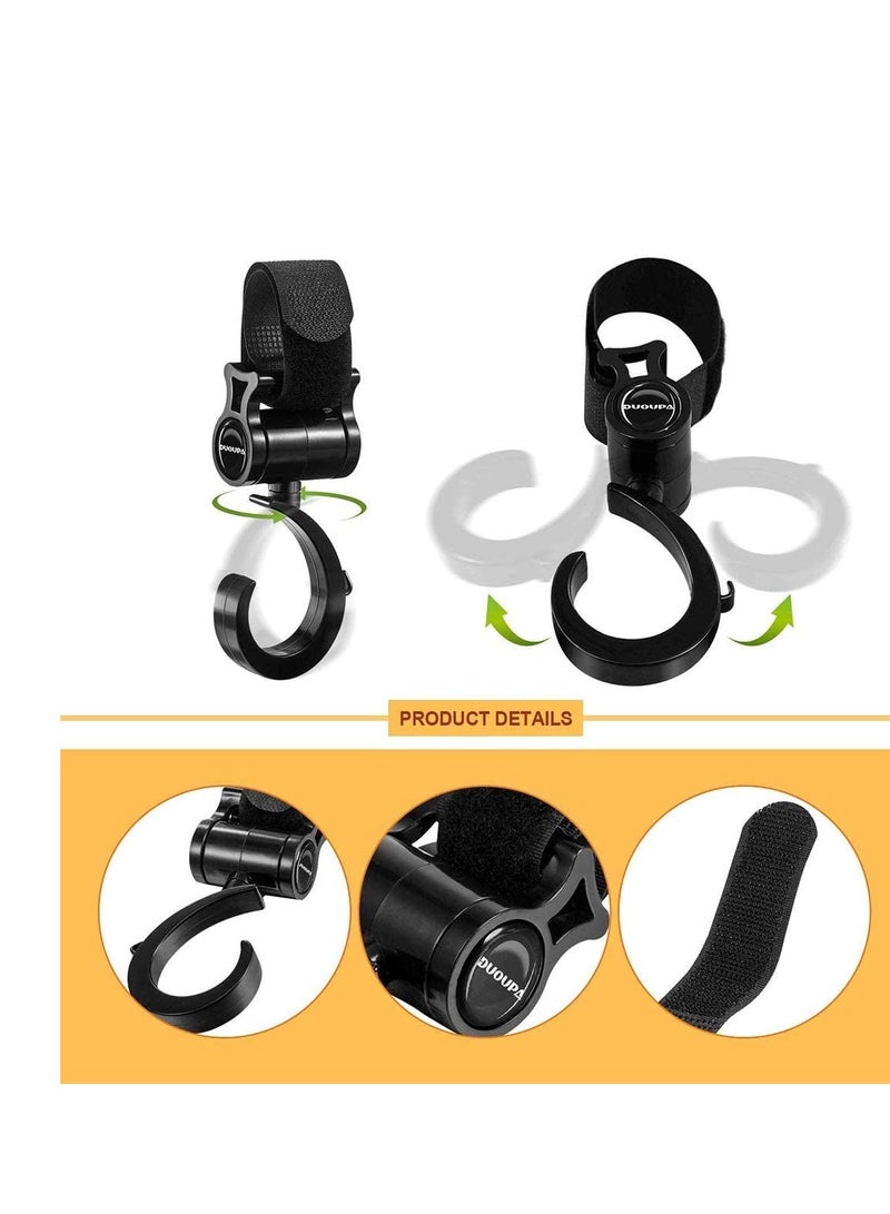 SOLARAE Buggy Clips Stroller Pram Hook Clip Your Handbag Shopping or Baby Change Bag on Pushchair Universal Fit, 4 Pack Organiser Holders - Image 5