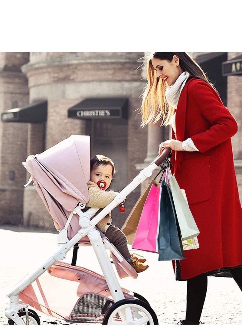 SOLARAE Buggy Clips Stroller Pram Hook Clip Your Handbag Shopping or Baby Change Bag on Pushchair Universal Fit, 4 Pack Organiser Holders - Image 4
