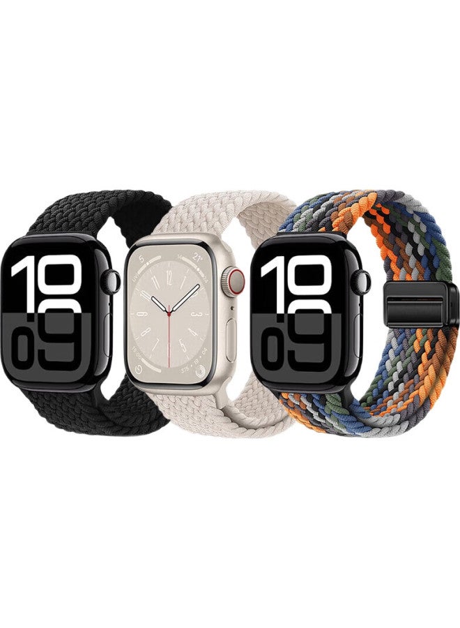 Mssm Apple Watch Band Nylon Braided Loop Strap With Magnetic Buckle For Apple Iwatch S10/9/8/se/ultra38/40/41/42mm - Image 2