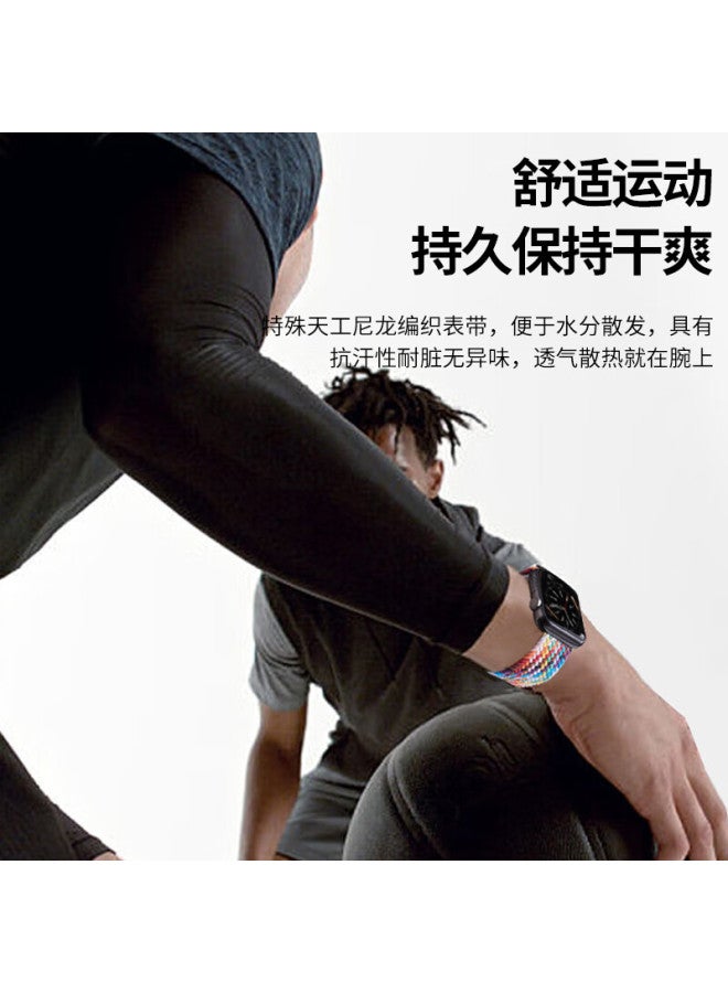 Mssm Apple Watch Band Nylon Braided Loop Strap With Magnetic Buckle For Apple Iwatch S10/9/8/se/ultra38/40/41/42mm - Image 1