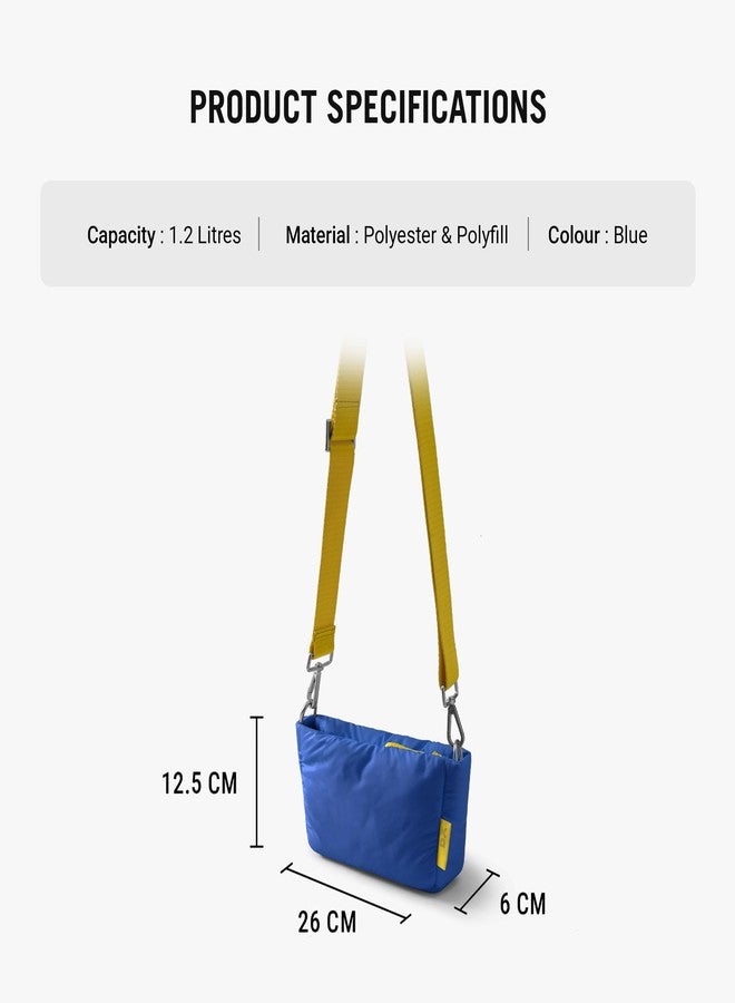 DailyObjects Blue Puft Crossbody Bag - Image 3