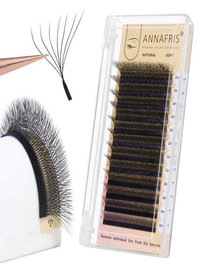 ANNAFRIS 7D Premade Fan W Shape Eyelash Extensions 0.07 C Curl 9-13mm Mix Volume Self Fanning False Lashes Makeup Supplies Professional Use Lash Extension(0.07 C, 9-13mm Mix) - Image 1