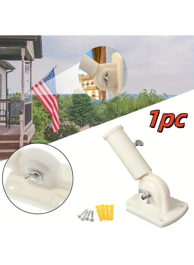 Portable Flag Pole Mounting Bracket Adjustable Rust Proof Wall Ceiling Mount 1pc - Image 1