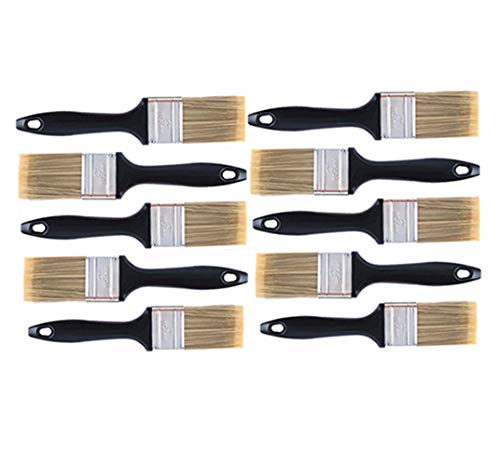 LAPXSNZD 10 Pieces 2 Inch Paint BrushFlat Paint Brushes Professional Paint Tools with Treated Plastic Handle for DIY PaintFurnitureFencesDeckand Wall Trim
