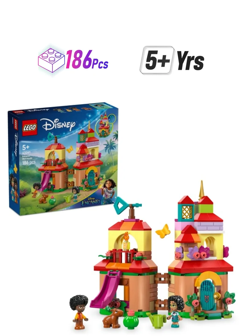 LEGO ǀ Disney Encanto Mini House Building Toy for 5 Plus Year Old Girls, Set Includes Mirabel and Antonio Madrigal Micro Dolls, a Capibara Figure & a Key 43261 (186 pieces)