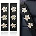 KPFILEH 2PCS Daisy Flower Car Seat Belt Cover Pads Soft Breathable Auto Seat Shoulder Strap Pad Comfortable Seatbelt Cushion Protect Neck Vehicle Interior Decoration for Cars TrucksWhite - Image 2