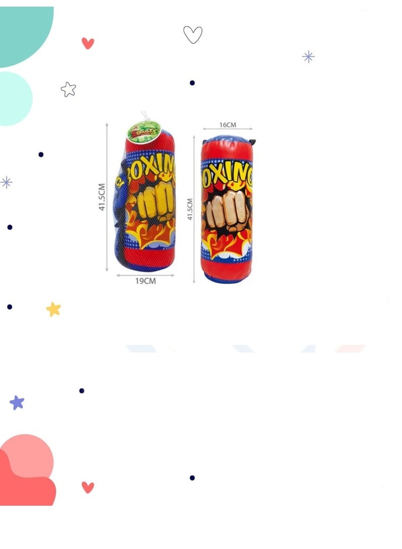 Boxing Punching Bag Kit With 2 Gloves Padded For Safety - Image 1