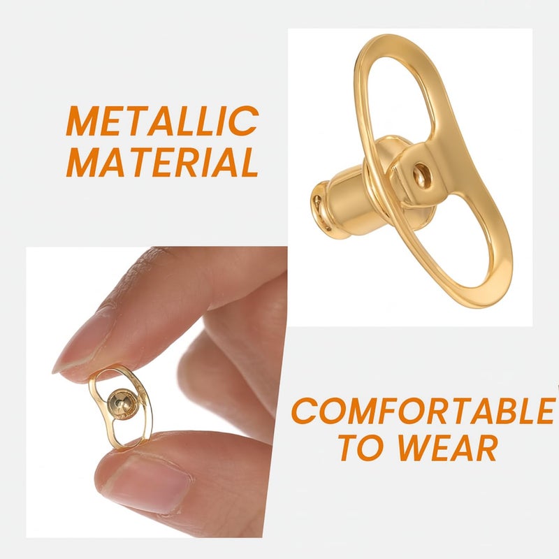Flavizo Earring Supporter for Studs and Danglers, Invisible Backings Holder for Heavy Jewellery, Lightweight Ear Stopper Set for Women Girls Earrings - Image 3