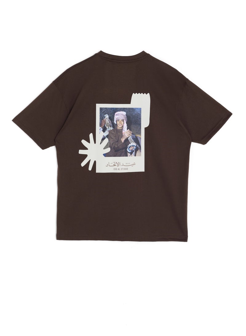 Eid Al Etihad Mohammed Bin Zayed- Tshirt-Brown - Image 2