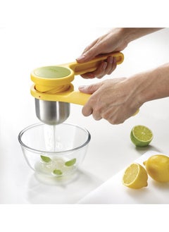 Joseph Joseph Joseph Joseph 20101 Helix Citrus Juicer Ergonomic Twist-Action Hand Press, Yellow, Stainless Steel  - Image 4