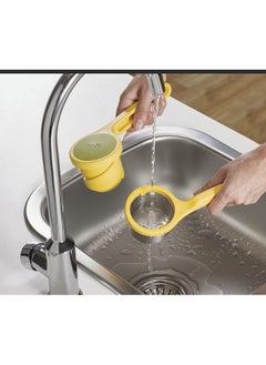 Joseph Joseph Joseph Joseph 20101 Helix Citrus Juicer Ergonomic Twist-Action Hand Press, Yellow, Stainless Steel  - Image 5