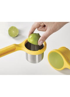 Joseph Joseph Joseph Joseph 20101 Helix Citrus Juicer Ergonomic Twist-Action Hand Press, Yellow, Stainless Steel  - Image 3