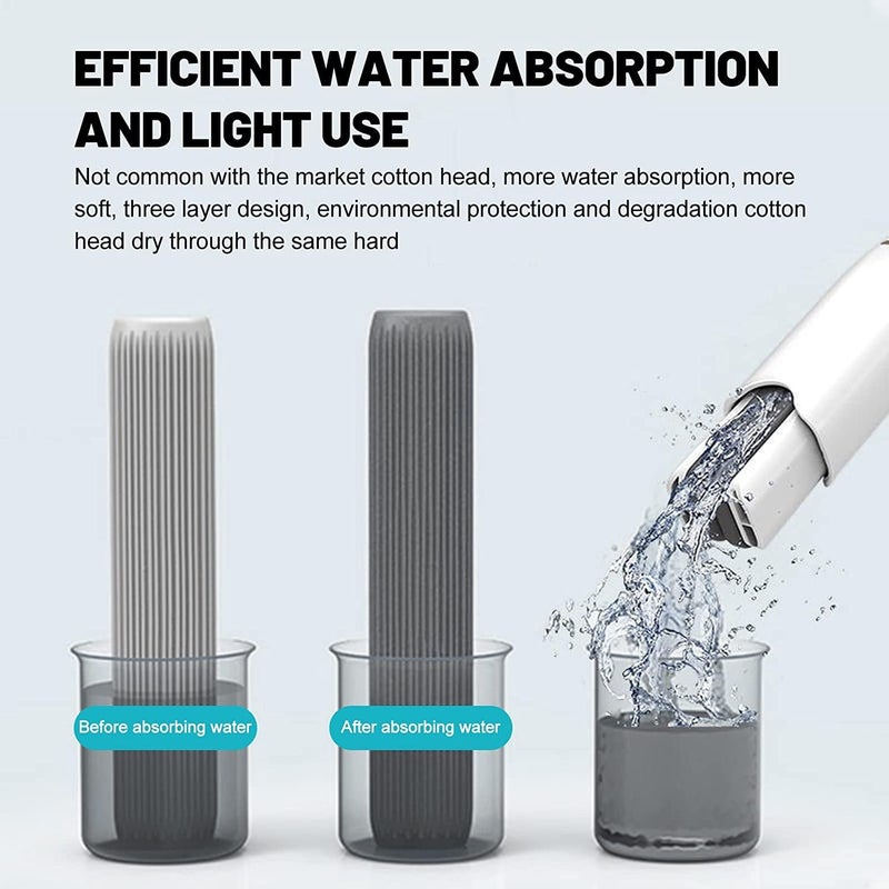 REXOTEX New Mini Portable Mop Short Handed Mini Mop for Cleaning Glassware and Bathroom Mops Floor Cleaning Mop Mini Portable Short Hand Held mop WindowsMirror WallTilesDesktop - Image 4