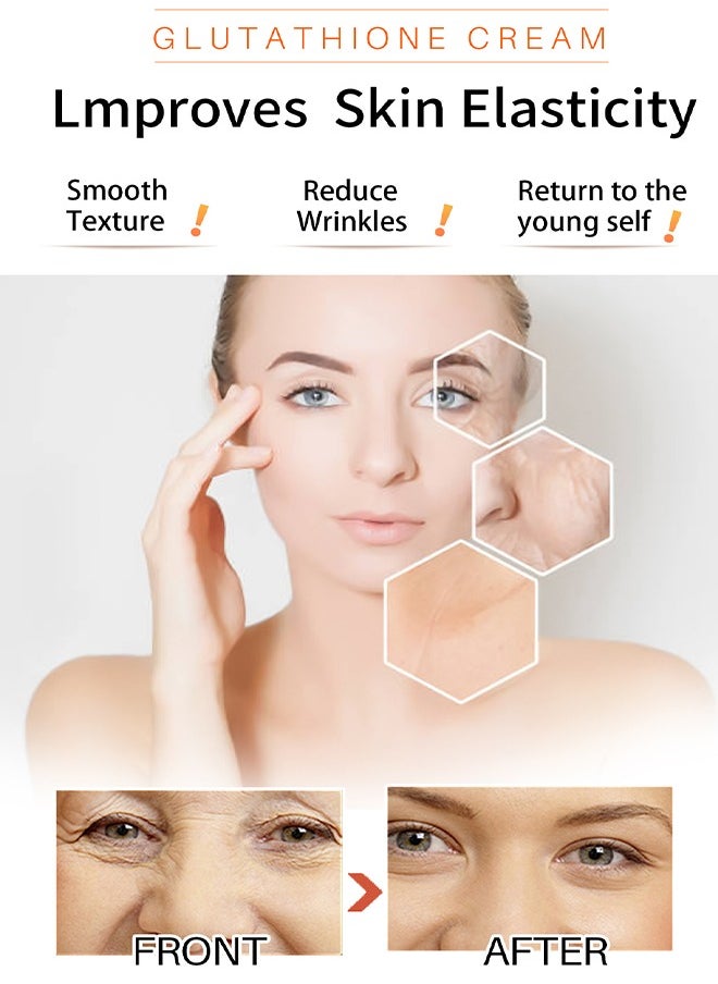 Lanthome Glutathione White  Cream - Enriched With Glutathione 2% Vitamin C & Kojic Acid Reduces The Look Of Age Spots Facial Cream 50g  - Image 3
