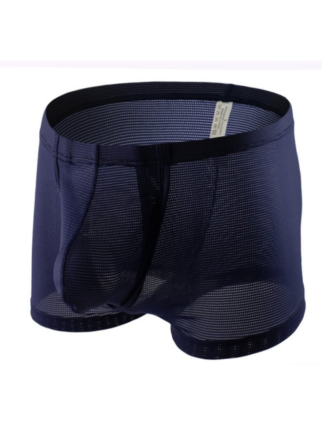 Clever-menmode Men's Activity Bag Mesh Boxers European And American Breathable Open Crotch Panties