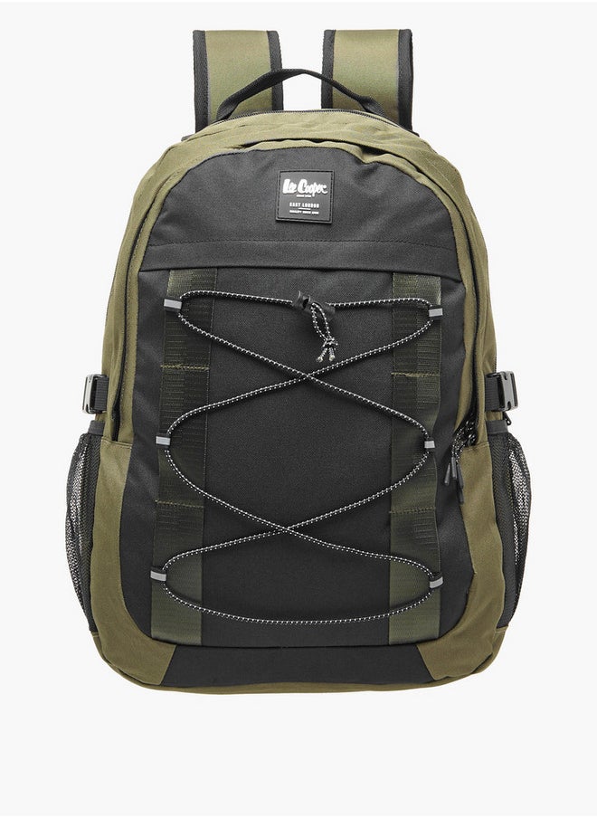 Lee Cooper Men's Logo Applique Backpack with Adjustable Straps and Zip Closure - 14x31x46 cm  - Image 1