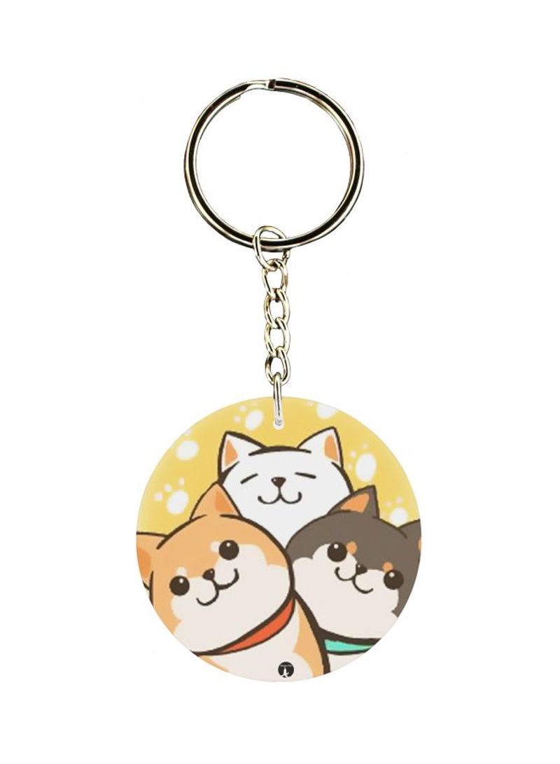 RKN Double Sided Cartoon Printed Keychain