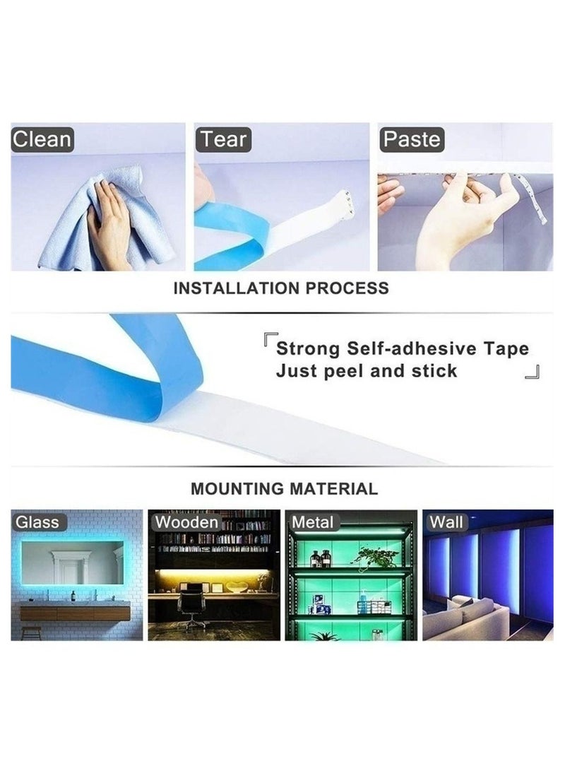 3m RGB LED Strip Lights for Bedroom Multicolor with Remote Control Room Ambient Light and Wall Strip Lights  - Image 2