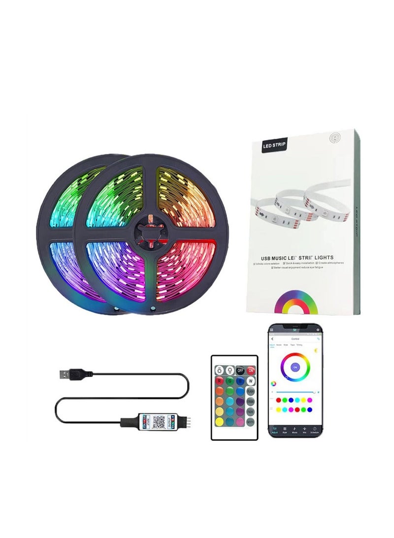 3m RGB LED Strip Lights for Bedroom Multicolor with Remote Control Room Ambient Light and Wall Strip Lights  - Image 1