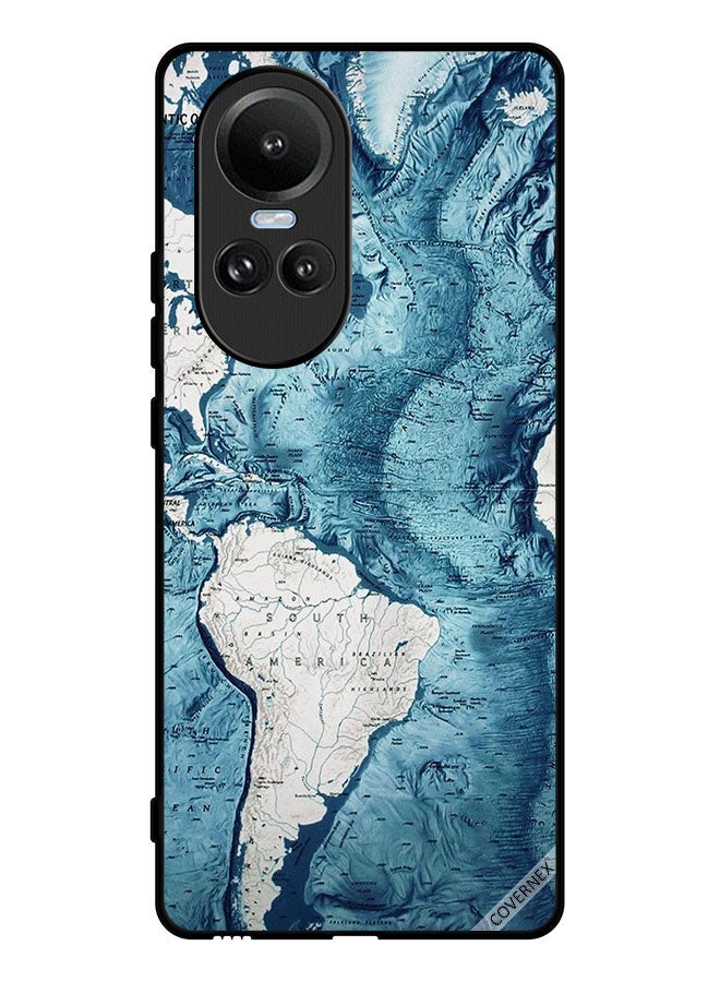 Covernex Protective Case Cover For Oppo Reno10 Pro Map Art - Image 1