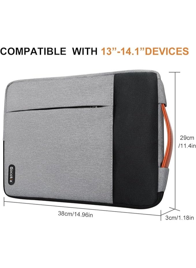 Gocokia Laptop Shoulder Briefcase Sleeve for 13.3-14.1 inch Notebook Bag - Image 5