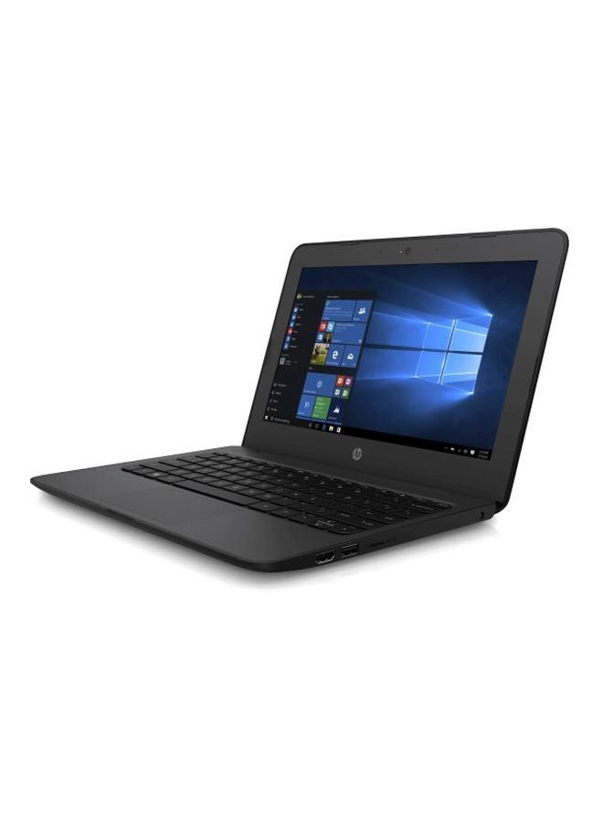 HP لابتوب ستريم 11 برو G4 EE مزود بشاشة مقاس 11.6 بوصة ومعالج سيليرون وذاكرة رام سعة 4 جيجابايت وفلاش ميموري سعة 128 جيجابايت وبطاقة رسومات إنتل 550 عالية الوضوح أسود - Image 3