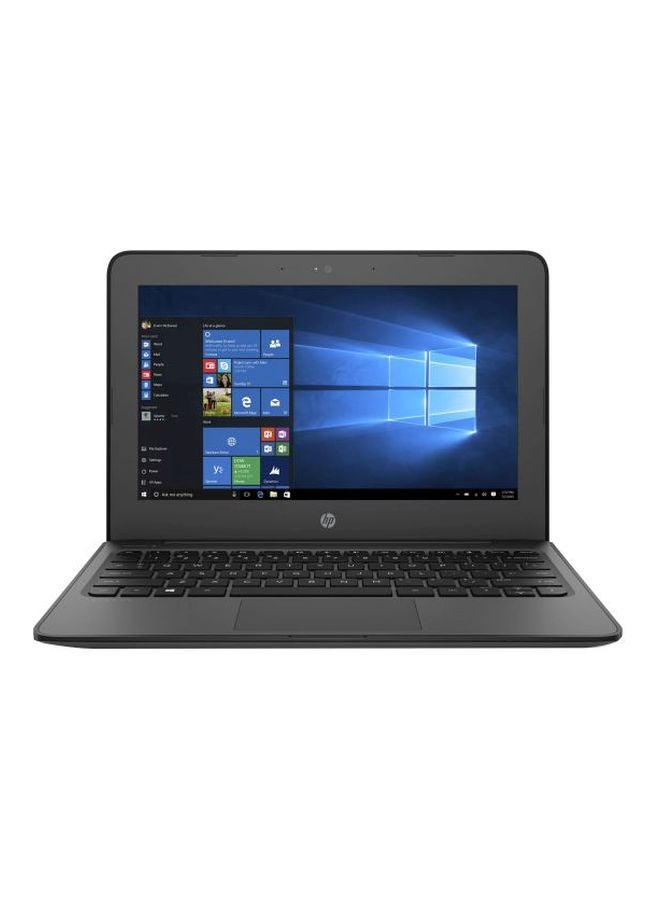 HP لابتوب ستريم 11 برو G4 EE مزود بشاشة مقاس 11.6 بوصة ومعالج سيليرون وذاكرة رام سعة 4 جيجابايت وفلاش ميموري سعة 128 جيجابايت وبطاقة رسومات إنتل 550 عالية الوضوح أسود - Image 1