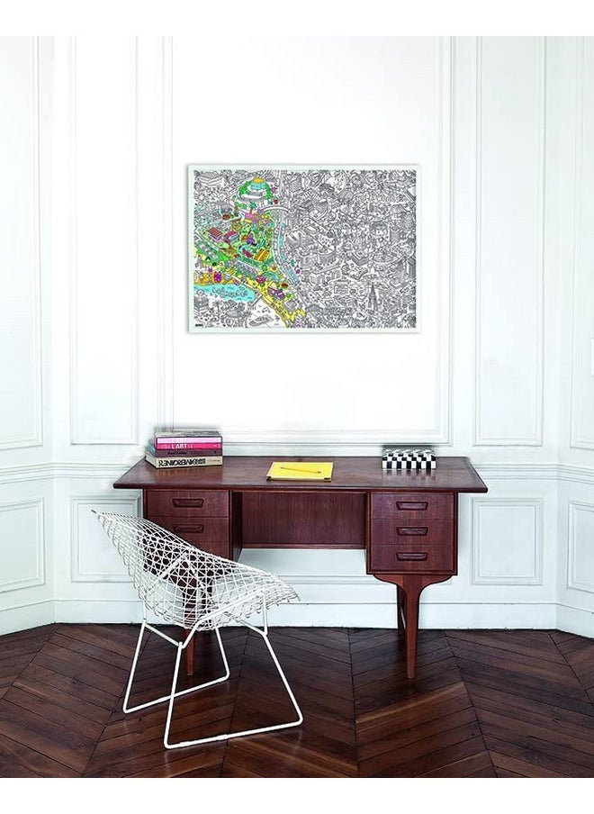 omY Omy Giant Coloring Poster Map, Los Angeles, 40 x 28 inches, Creative Play Fun for Kids, Adults, and The Whole Family.  - Image 4