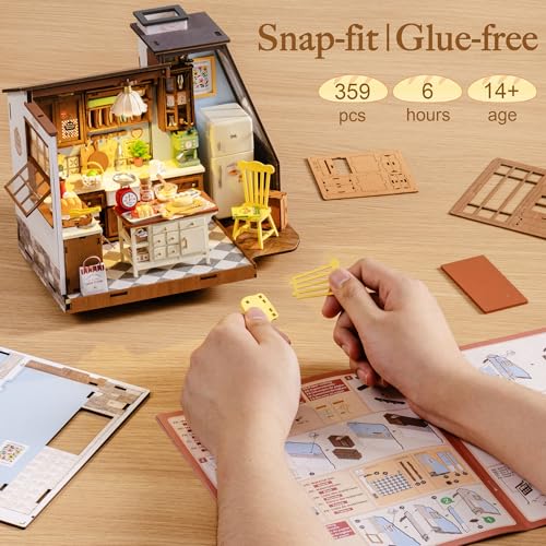 Rolife DIY Miniature House Kit for Adults Mini Wooden Dollhouse Kit Tiny House Diorama Building KitsBirthday Christmas Craft Hobbies Gift for Teens Kids Baking Kitchen - Image 5