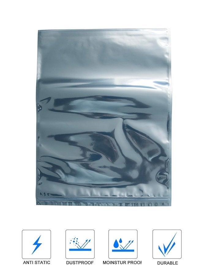10 Pcs Anti Static ESD Bags, 30x40cm (11.81x15.74in) Resealable Zip Lock Anti-Static Bags, for Motherboards GPU Hard Drive SSD RAM Electronic Components, Protects from Static Moisture Dust - Image 2