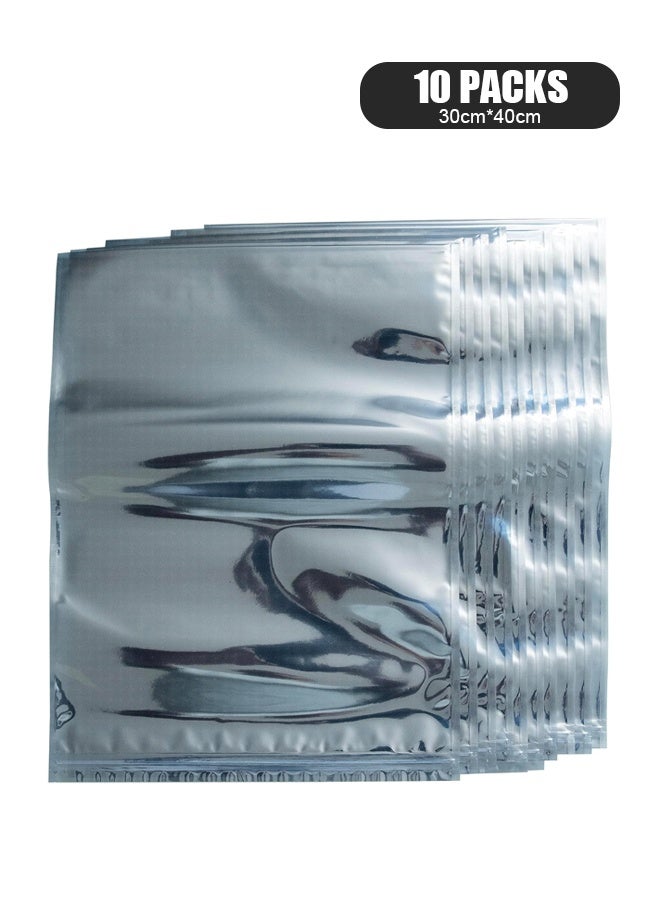 10 Pcs Anti Static ESD Bags, 30x40cm (11.81x15.74in) Resealable Zip Lock Anti-Static Bags, for Motherboards GPU Hard Drive SSD RAM Electronic Components, Protects from Static Moisture Dust - Image 1