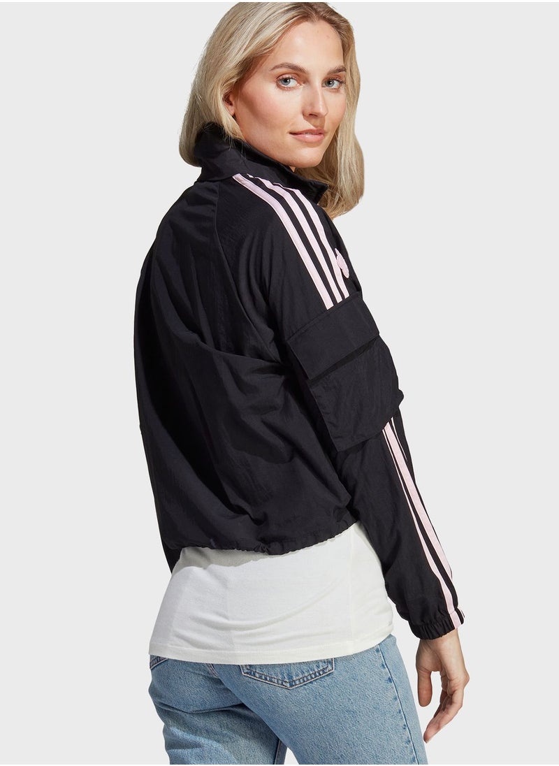 Adidas - 3 Stripe Flower Print Jacket - Image 1
