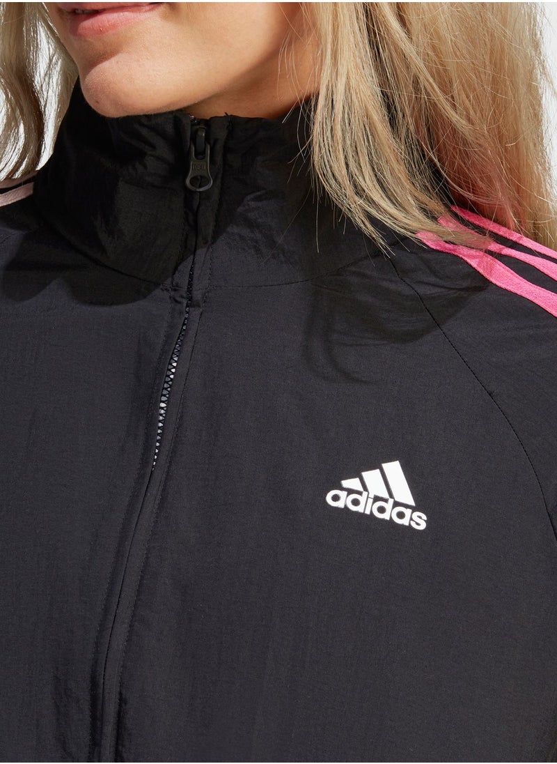 Adidas - 3 Stripe Flower Print Jacket - Image 1