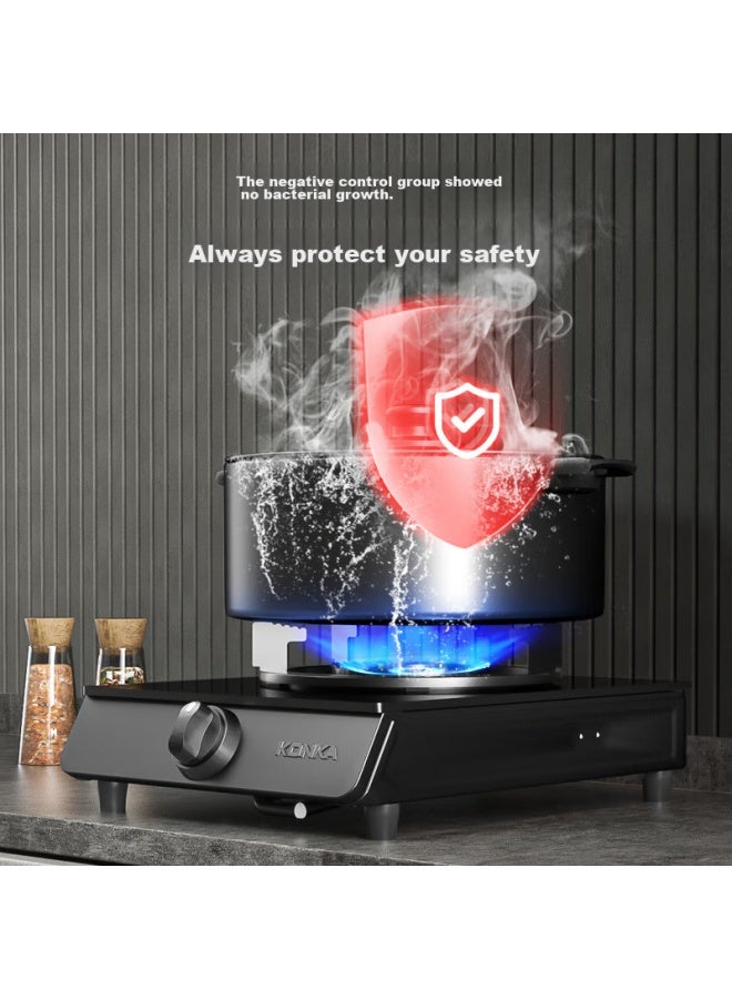 Konka Gas Stove Single Burner , 5.0kw High-heat Tabletop Lpg Stove, 66% Thermal Efficiency Tempered Glass Panel Stove Top, Jzy-d526y - Image 2
