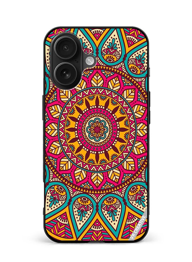 VR CREATIVE Protective Case Cover For Apple iPhone 16 Plus Mandala Design Multicolour
