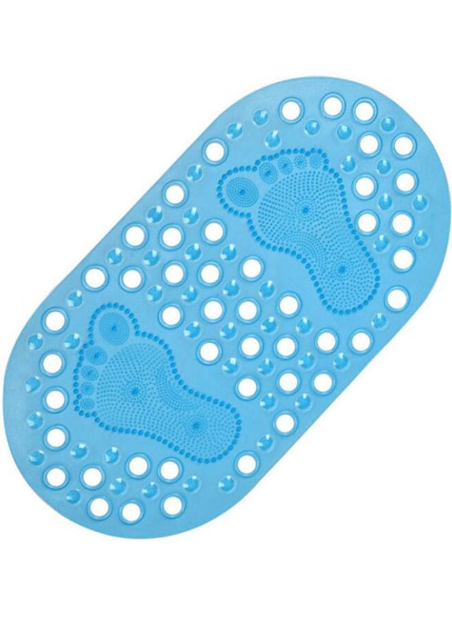 NIBEMINENT Anti-Slip Bathroom Mat Blue 68x37cm 