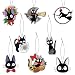 Pounchi Cute Black Cat Car Air Freshener Cards 8 Pack Refreshing Ice Scent Anime Accessories for Car Interior Hanging Gift Rearview Pendant Supplies - Image 2