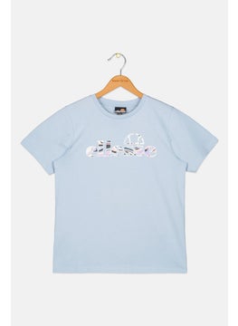 Kids Boy Sportswear Fit Short Sleeve Training T-Shirt, Light Blue